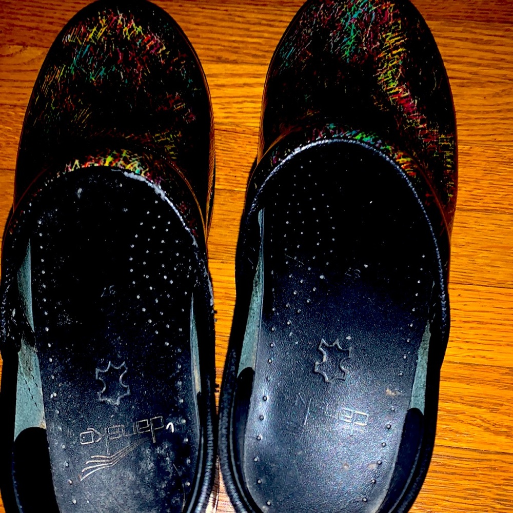 Multi colored dansko shoes size 37
